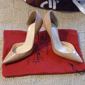 Christian Louboutin Nude Patent Heels